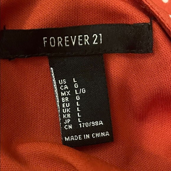 Forever 21 Red Polka Dot Long Sleeve Dress - Picture 2 of 8